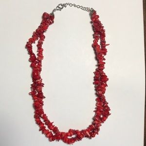 Red Coral 2 Strand Necklace